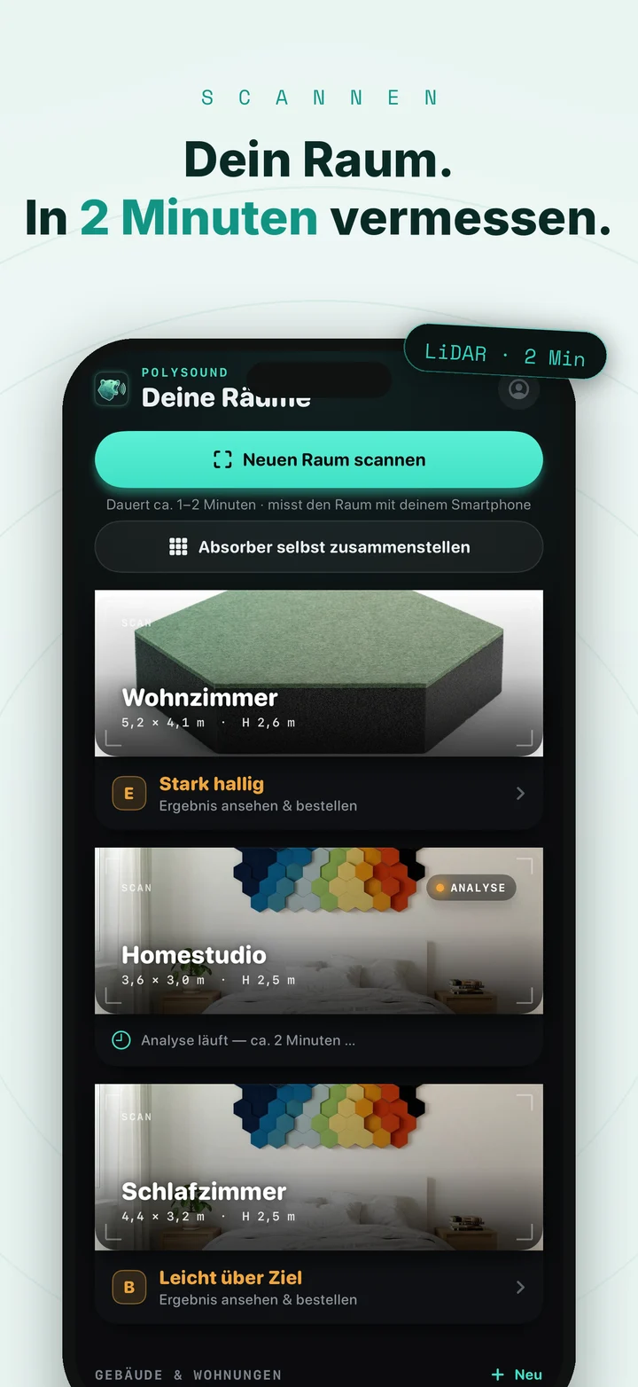 Schritt 1: Raum scannen (ca. 2 Minuten)