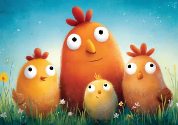 Hühner auf dem Bauernhof