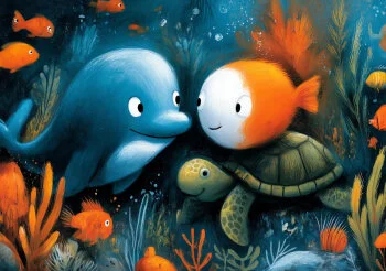 Unter Wasser Freunde