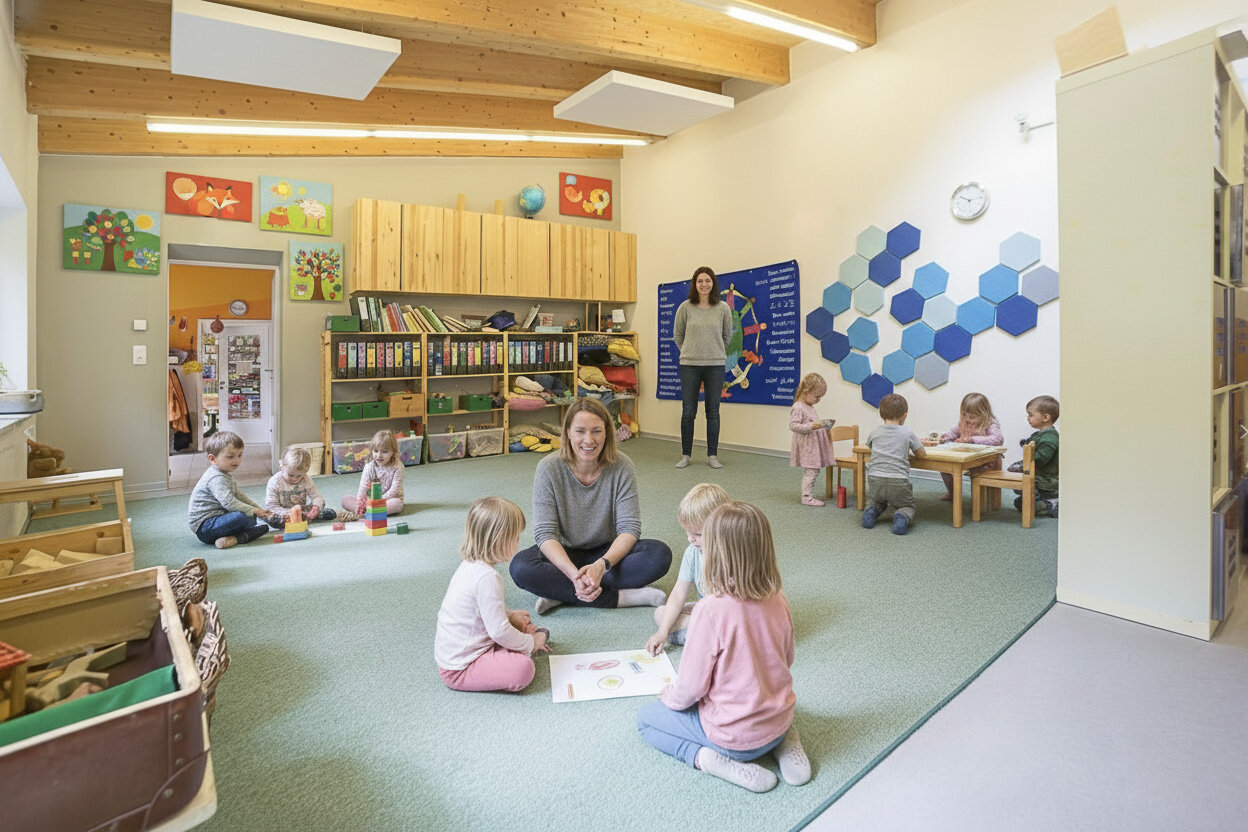 Kinder genießen bessere Akustik in der KiTa
